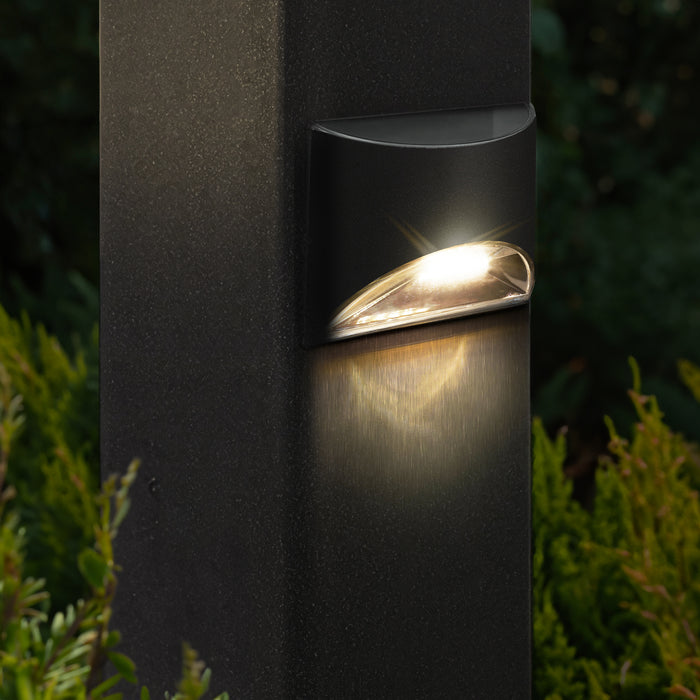 Classy Caps Black Powder Coated Stainless Steel Deck & Wall Light