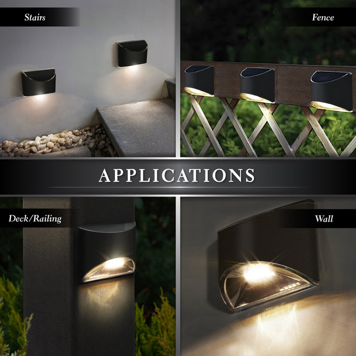 Classy Caps Black Powder Coated Stainless Steel Deck & Wall Light