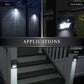 Classy Caps Black Solar Motion Sensor Deck and Wall Light