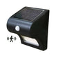 Classy Caps Black Solar Motion Sensor Deck and Wall Light
