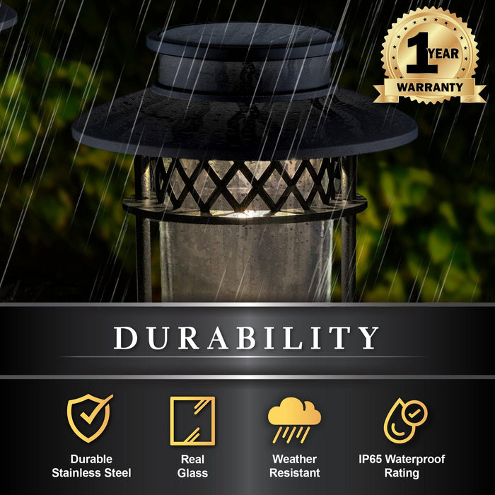 Classy Caps Black Stainless Steel Landscape, Path & Garden Light - 2 Pack