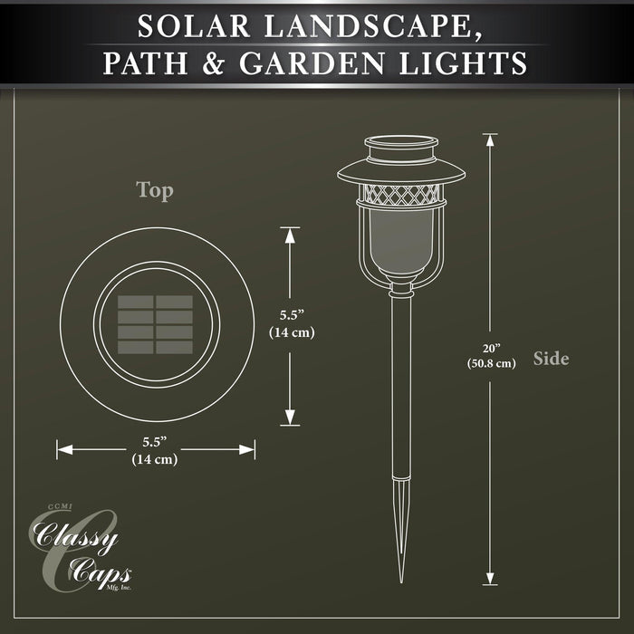 Classy Caps Black Stainless Steel Landscape, Path & Garden Light - 2 Pack