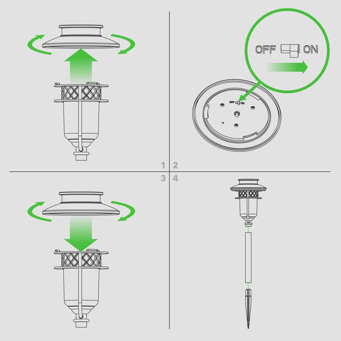 Classy Caps Black Stainless Steel Landscape, Path & Garden Light - 2 Pack