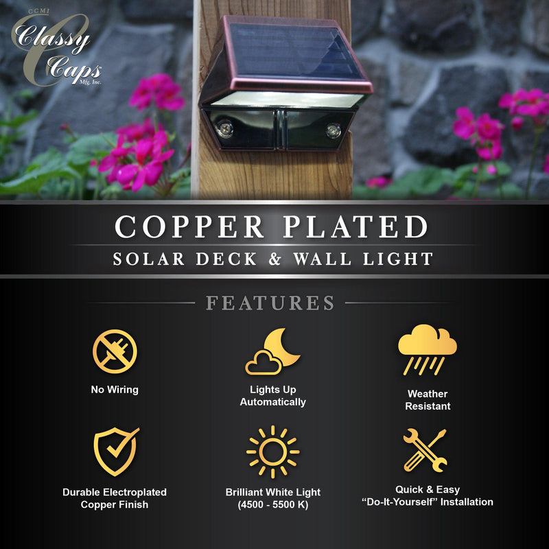 Classy Caps Copper Plated Deck & Wall Light