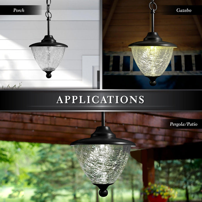 Classy Caps Eclipse Black Solar Hanging Chandelier