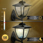 Classy Caps Elegante Black Aluminum Wall/Pier Mount Solar Lamp
