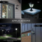 Classy Caps Elegante Black Aluminum Wall/Pier Mount Solar Lamp