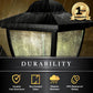 Classy Caps Elegante Black Aluminum Wall/Pier Mount Solar Lamp