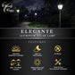 Classy Caps Elegante Black Aluminum Wall/Pier Mount Solar Lamp