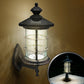 Classy Caps Hampton Black Aluminum Wall/Pier Mount Solar Lamp