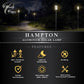 Classy Caps Hampton Black Aluminum Wall/Pier Mount Solar Lamp