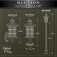 Classy Caps Hampton Black Aluminum Wall/Pier Mount Solar Lamp