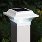 Classy Caps Imperial 3" x 3" White Aluminum Powder Coated Solar Post Cap
