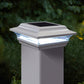 Classy Caps Imperial 4" x 4" White Powder Coated Solar Post Cap