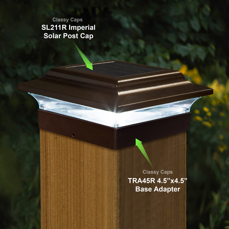 Classy Caps Imperial 5" x 5" Bronze Aluminum Post Cap Base