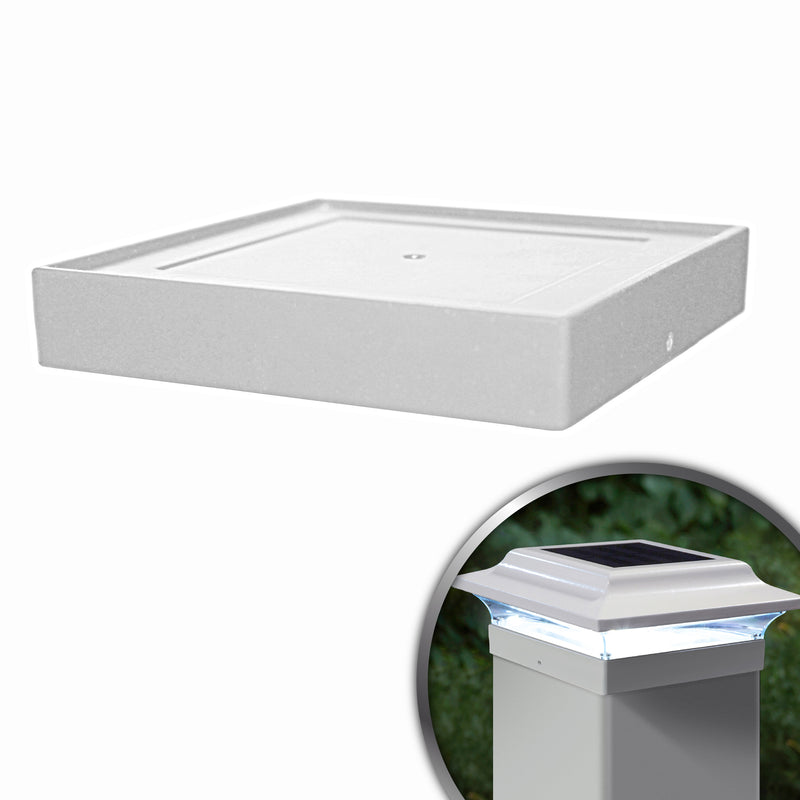 Classy Caps Imperial 5" x 5" White Aluminum Post Cap Base