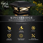 Classy Caps Kingsbridge 4" x 4" Black Dual Lighted Solar Post Cap