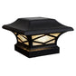Classy Caps Kingsbridge 4" x 4" Black Dual Lighted Solar Post Cap