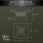 Classy Caps Kingsbridge 4" x 4" White Dual Lighted Solar Post Cap
