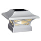 Classy Caps Kingsbridge 4" x 4" White Dual Lighted Solar Post Cap