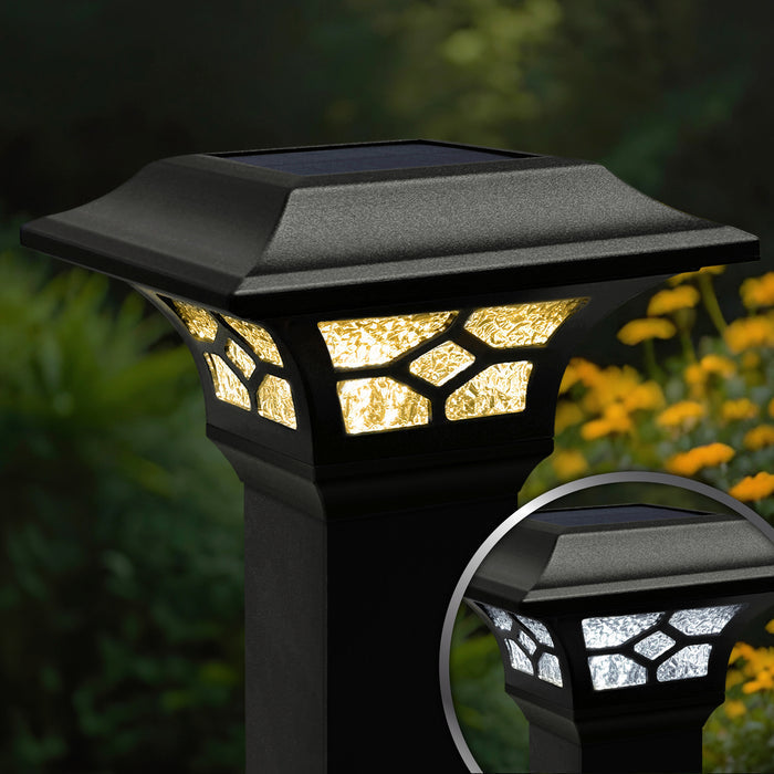 Classy Caps Kingston Black Cast Aluminum Solar Post Cap