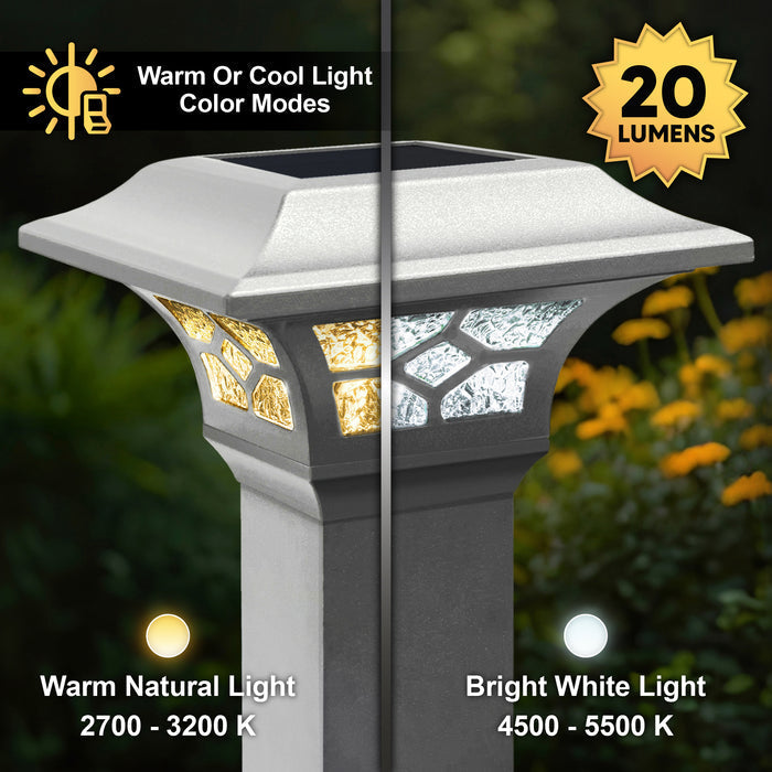Classy Caps Kingston White Cast Aluminum Solar Post Cap