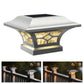 Classy Caps Kingston White Cast Aluminum Solar Post Cap