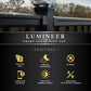 Classy Caps Lumineer 4" x 4" Black Aluminum Powder Coated Smart Solar Post Cap