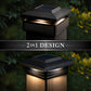 Classy Caps Lumineer 4" x 4" Black Aluminum Powder Coated Smart Solar Post Cap