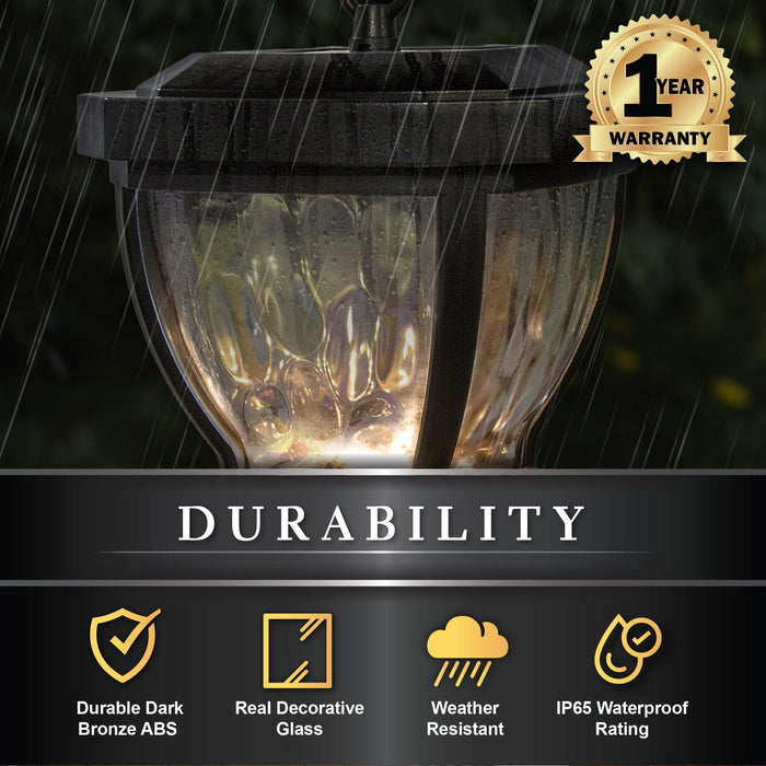 Classy Caps Manchester 4" x 4" Dark Bronze Solar Post Cap