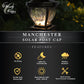 Classy Caps Manchester 4" x 4" Dark Bronze Solar Post Cap