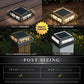 Classy Caps Muskoka 4" x 4" Black Universal Solar Dock, Deck & Post Cap Light