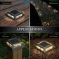 Classy Caps Muskoka 4" x 4" Black Universal Solar Dock, Deck & Post Cap Light