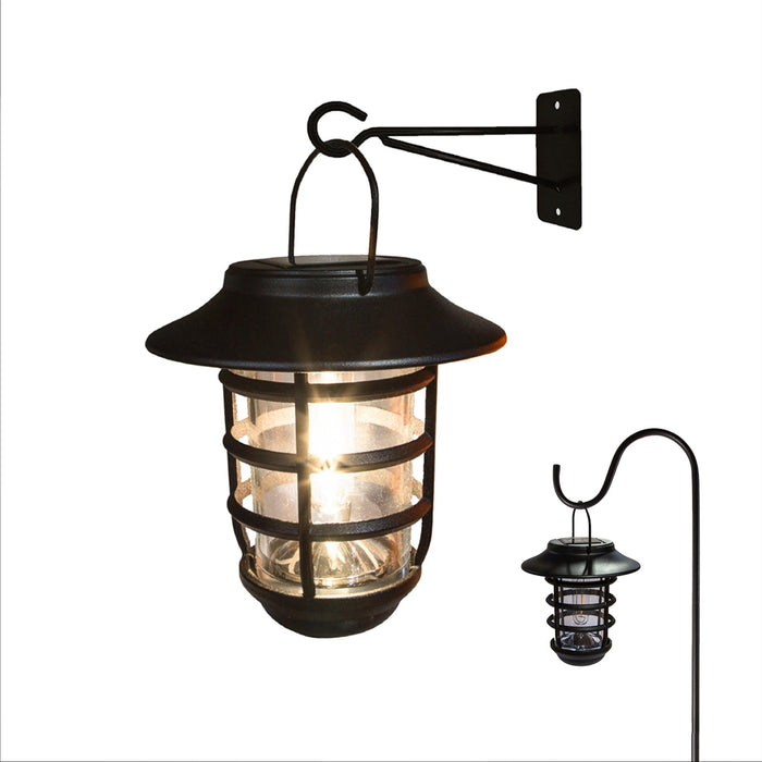 Classy Caps Nottingham Black Aluminum Solar Hanging Coach Light
