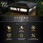 Classy Caps Oxford 6" x 6" Black Aluminum Powder Coat Solar Post Cap With Decorative Lens