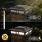 Classy Caps Oxford 6" x 6" Brown Aluminum Powder Coat Solar Post Cap With Decorative Lens