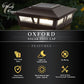 Classy Caps Oxford 6" x 6" Brown Aluminum Powder Coat Solar Post Cap With Decorative Lens