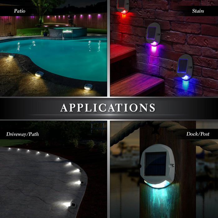 Classy Caps Portland Gray Smart Solar Driveway/Wall Light