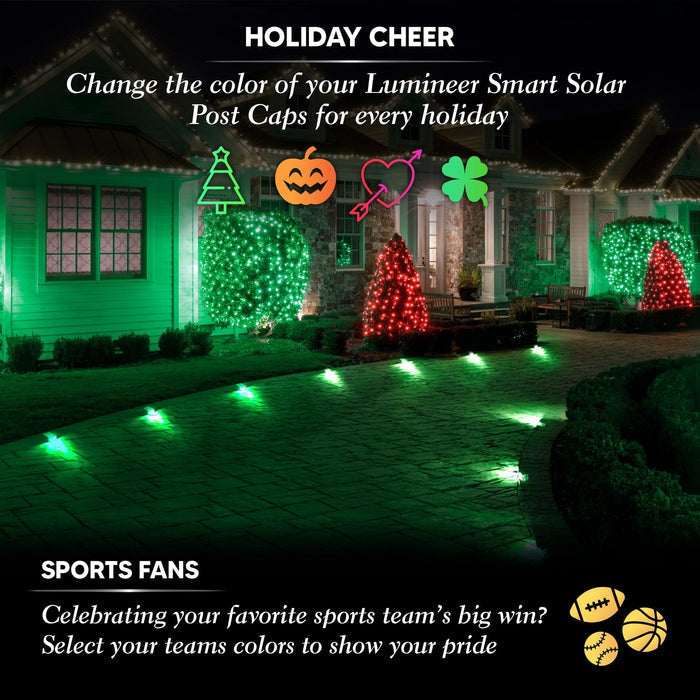 Classy Caps Portland Gray Smart Solar Driveway/Wall Light