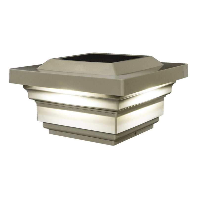 Classy Caps Regal 4" x 4" Tan PVC Solar Post Cap