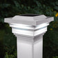 Classy Caps Regal 4" x 4" White PVC Solar Post Cap