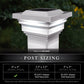 Classy Caps Regal 4" x 4" White PVC Solar Post Cap