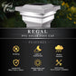 Classy Caps Regal 4" x 4" White PVC Solar Post Cap