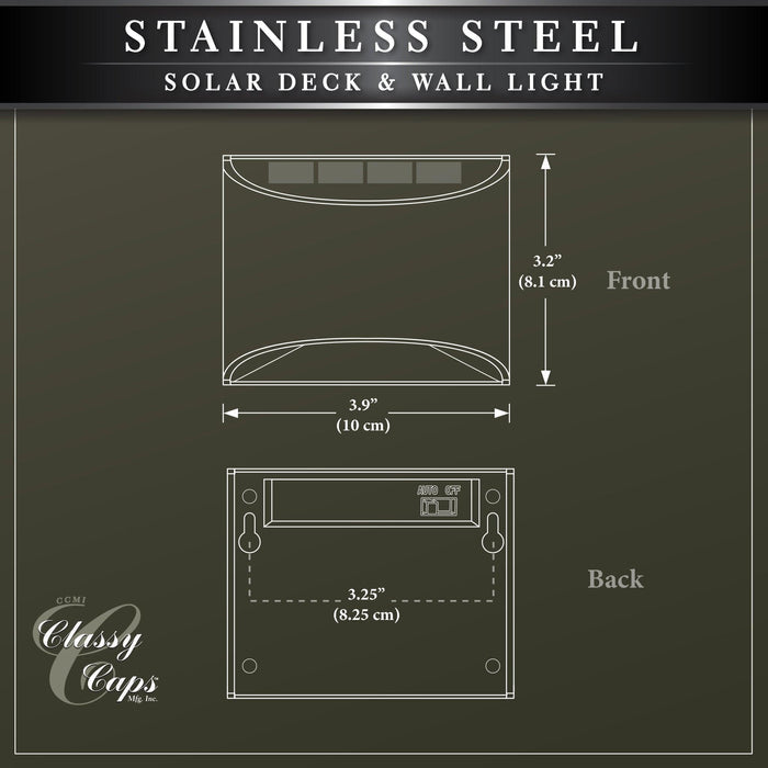Classy Caps Stainless Steel Deck & Wall Light