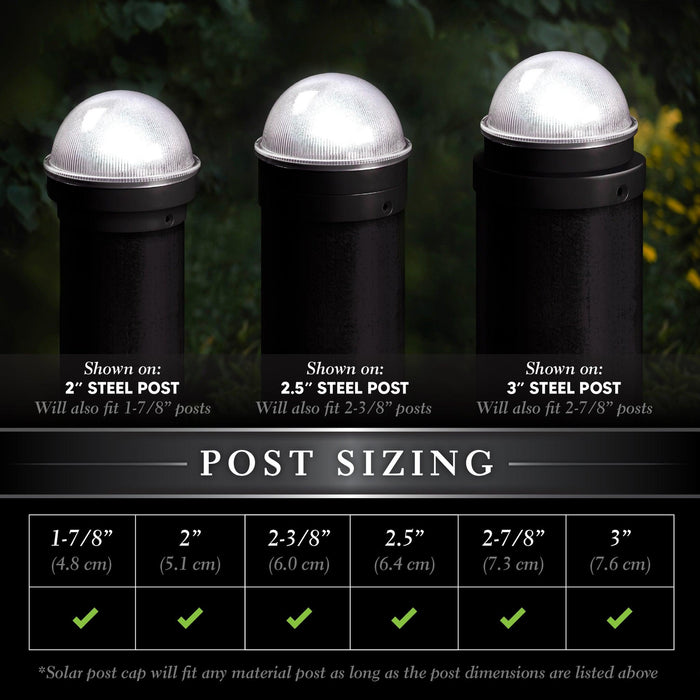 Classy Caps Summit Black Chainlink ABS Solar Post Cap