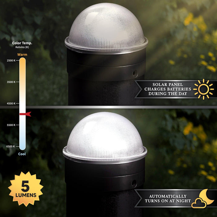 Classy Caps Summit Black Chainlink ABS Solar Post Cap