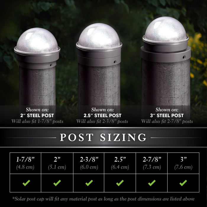 Classy Caps Summit Silver Chainlink ABS Solar Post Cap