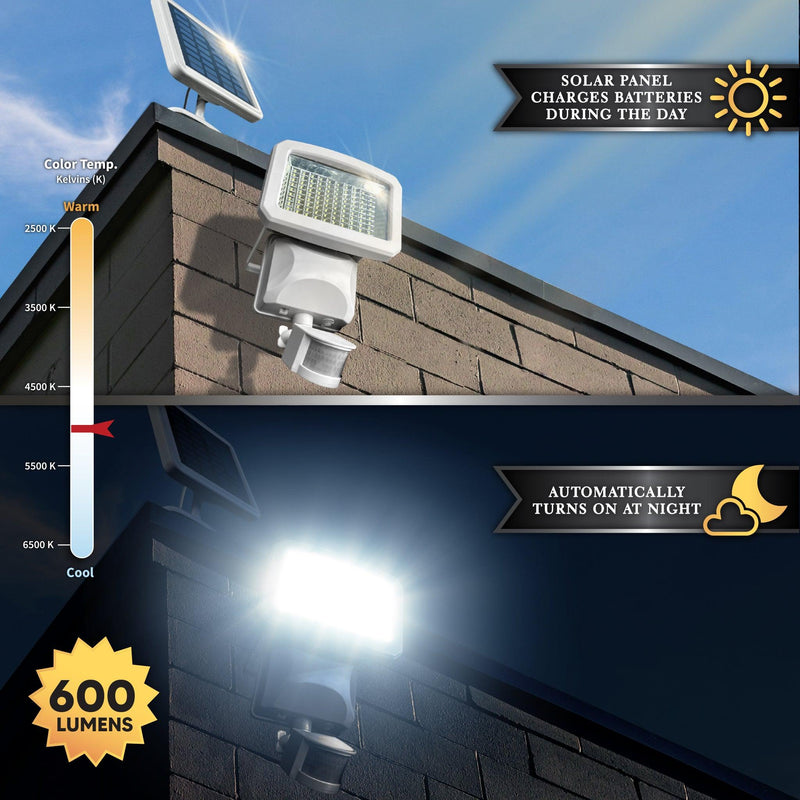 Classy Caps White ABS Super Bright 100 LED Solar Motion Security Light