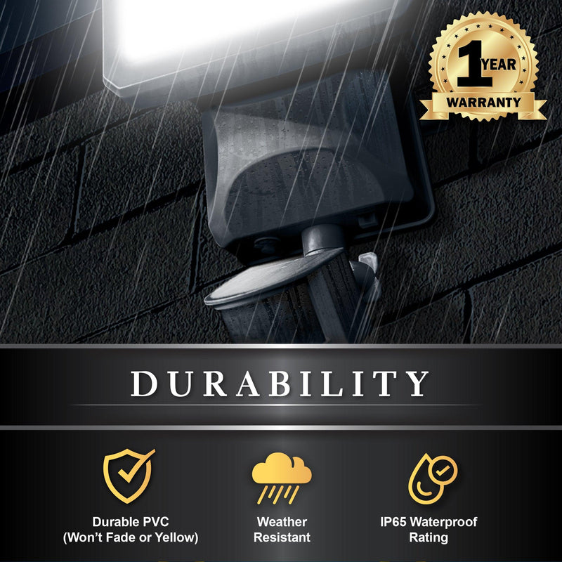 Classy Caps White ABS Super Bright 100 LED Solar Motion Security Light