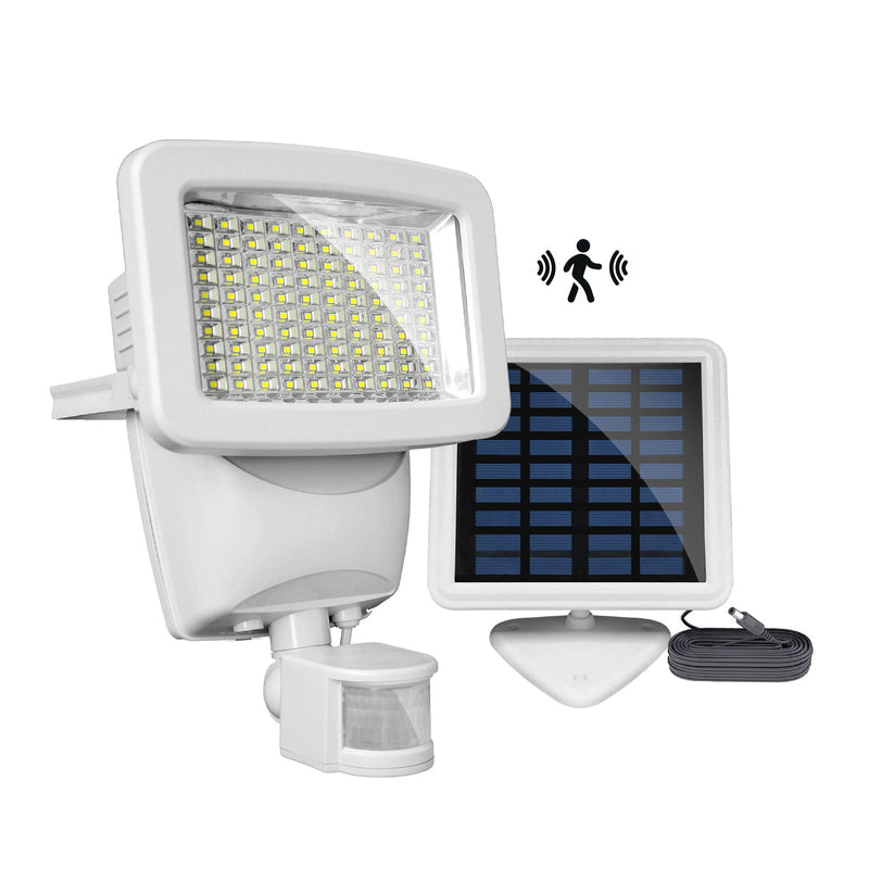 Classy Caps White ABS Super Bright 100 LED Solar Motion Security Light